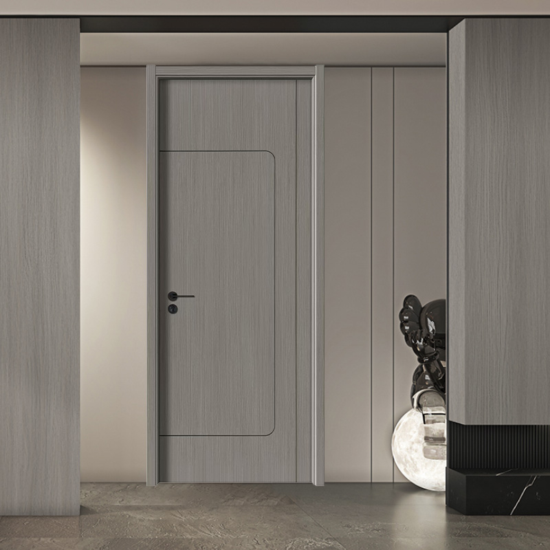 Cửa Gỗ Nhựa Composite Trượt Màu Đen