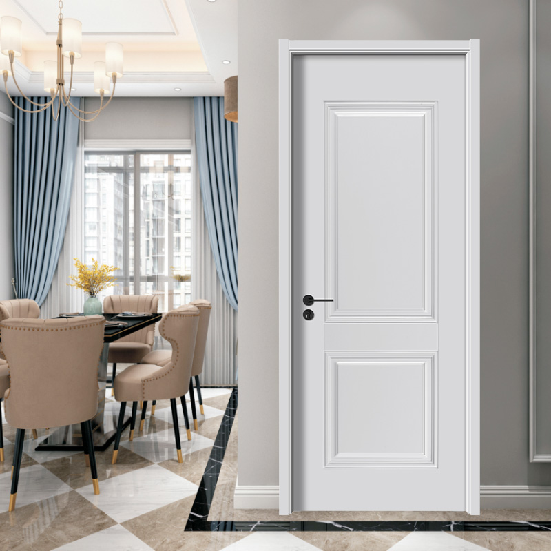 Cửa gỗ tếch sơn trắng PVC